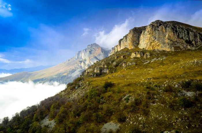 Cliffs in Dilijan National Park, Armenia