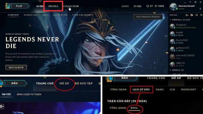 Cách kiểm tra lịch sử trận đấu TFT trên máy tính