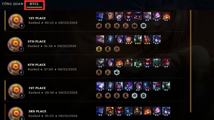 Cách kiểm tra lịch sử trận đấu TFT trên máy tính bước 4