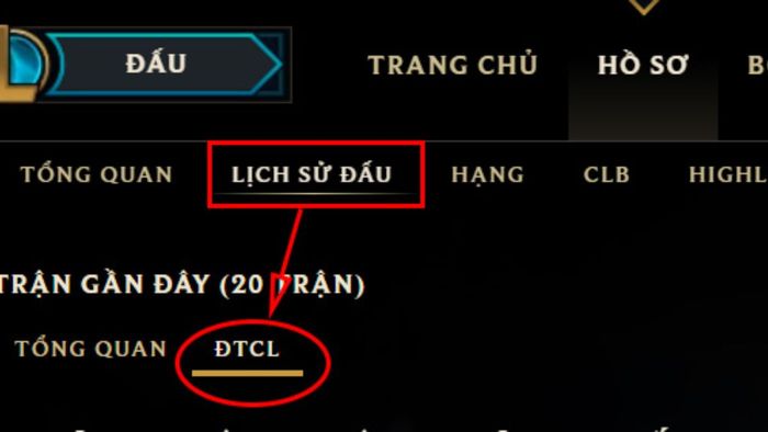 Cách kiểm tra lịch sử trận đấu TFT trên máy tính bước 3