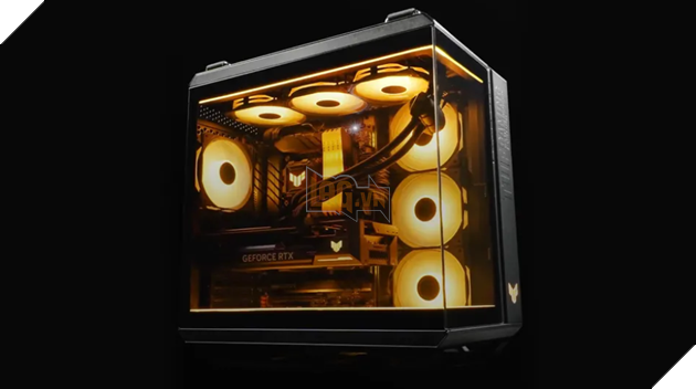 Asus giới thiệu case PC Bễ Cá với khả năng hỗ trợ 13 quạt và giá đỡ tản nhiệt 360mm ở khoang sau.
