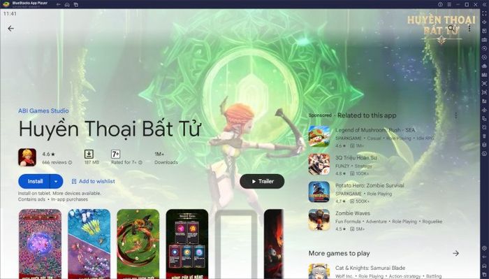 Hướng dẫn trải nghiệm Huyền Thoại Bất Tử trên máy tính bằng BlueStacks