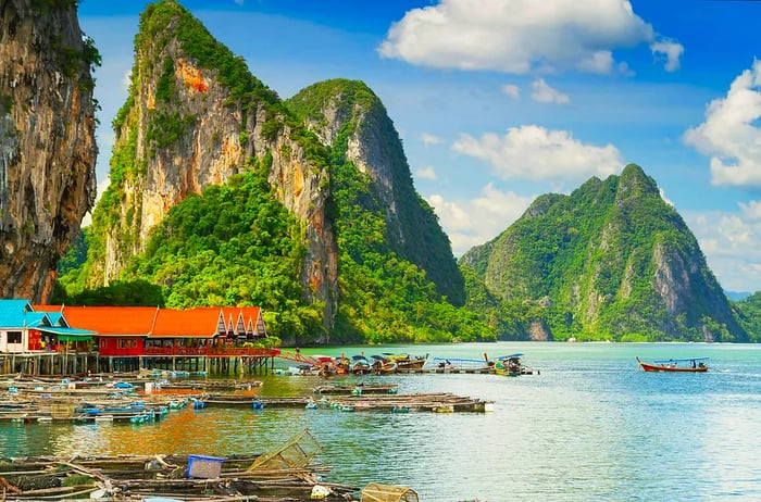 Koh Panyee fishing village, a stilt settlement in Phang Nga Bay, Thailand