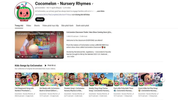 Kênh dành cho trẻ em đã được trao nút kim cương đỏ trên Youtube
