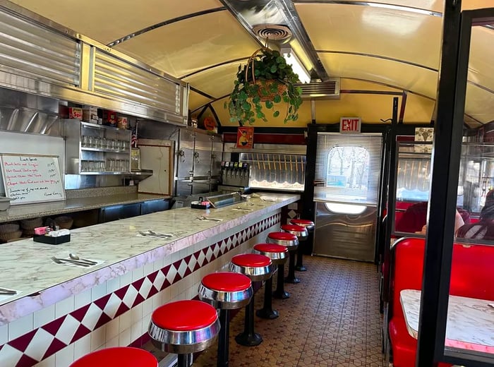 The interior of a diner along the Jersey Shore.