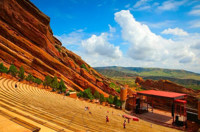 A rock-embedded amphitheater