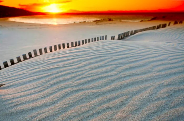 The undulating sand dunes of Punta Paloma, Tarifa, Cádiz, Spain.