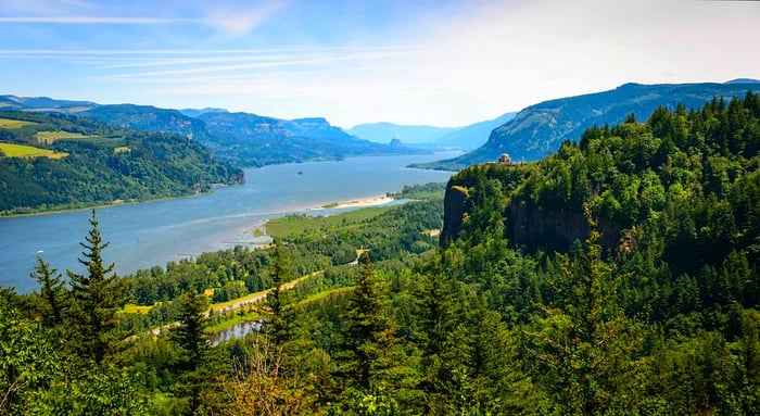 Vibrant Scenery of Columbia Gorge National Scenic Area