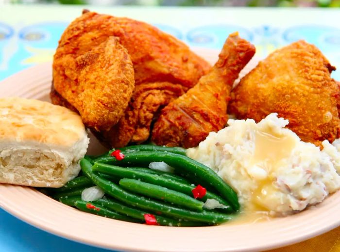 Fried Chicken Dinner at Plaza Inn.