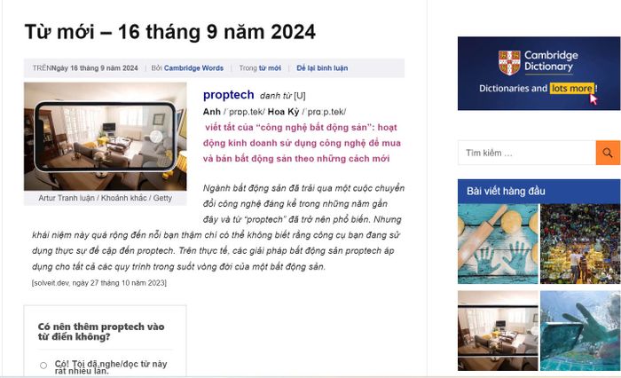 Hình ảnh Cambridge Dictionary 1