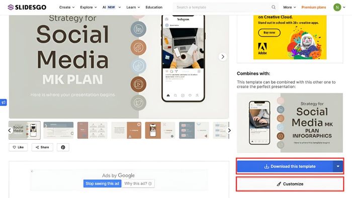 Hướng dẫn sử dụng Slidesgo tải mẫu PPT trên máy tính bước 3