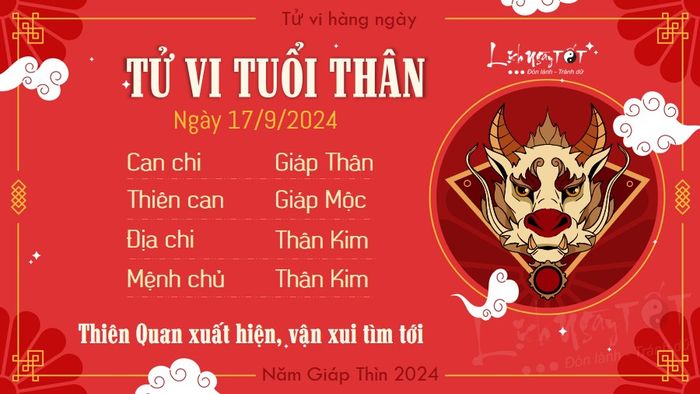 Tử vi hàng ngày 17/9/2024 - Thân