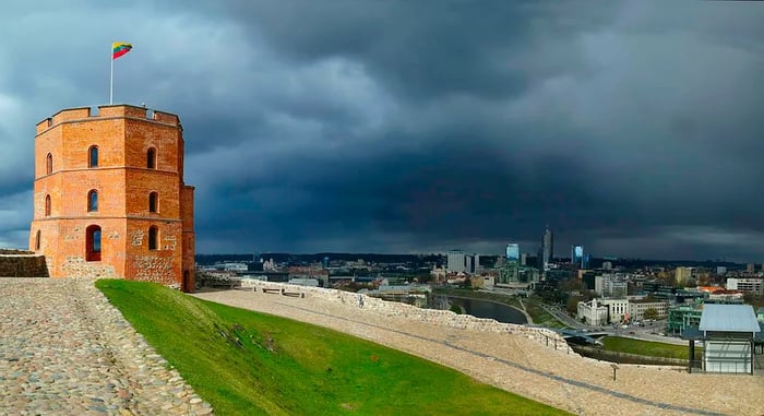 Gediminas Tower in Vilnius, Lithuania.