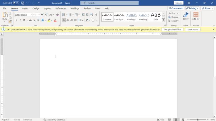 Giao diện và các chức năng chính của Microsoft Word