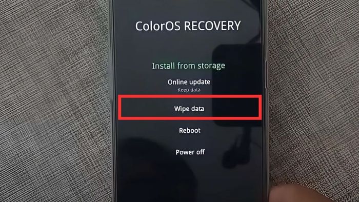 Khôi phục cài đặt gốc cho điện thoại OPPO khi bị treo logo - Bước 3