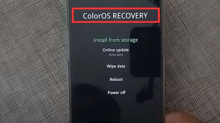 Khôi phục cài đặt gốc cho điện thoại OPPO khi bị treo logo - Bước 2