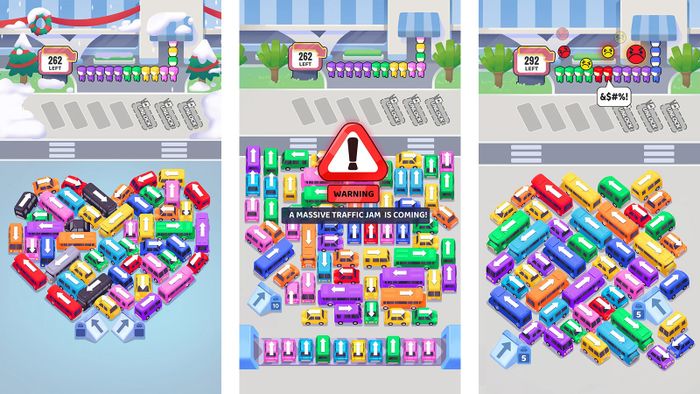 Quản lý xe bus để đón khách trong trò chơi Bus Frenzy: Station Shuffle trên PC với BlueStacks