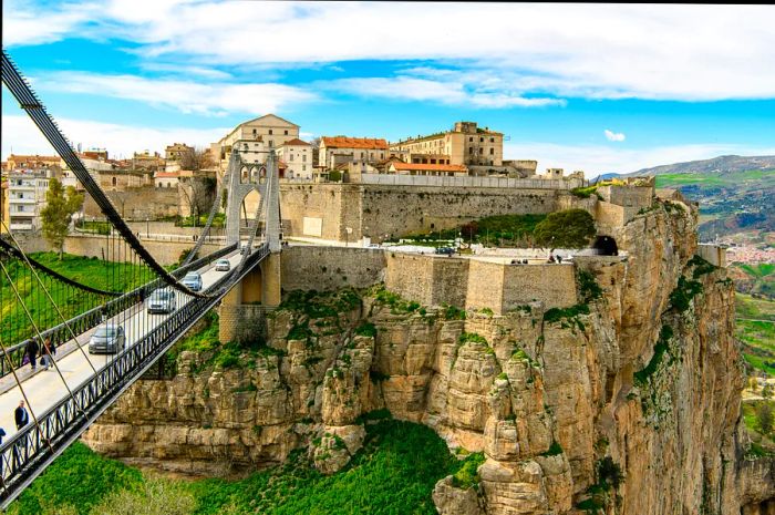 The Sidi M'Cid Bridge leading into the stunning city of Constantine, Algeria