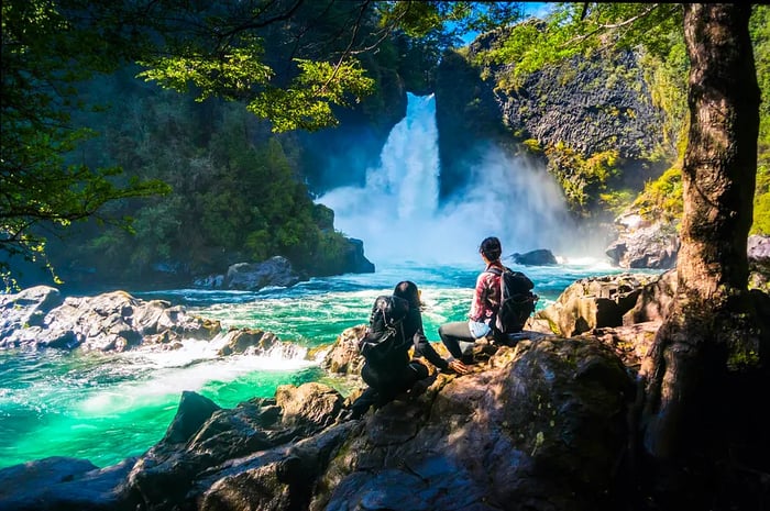 Huilo-Huilo Waterfall; Los Ríos, Chile