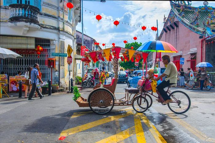 A local rickshaw in George Town, Penang