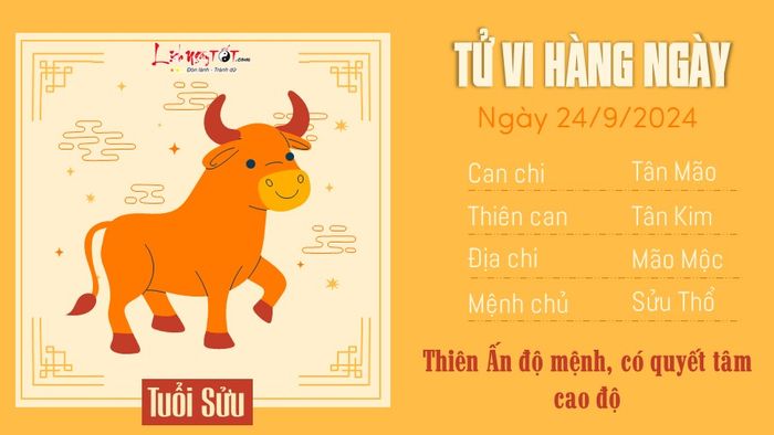 Tử vi hàng ngày 24/9/2024 - Tuổi Sửu