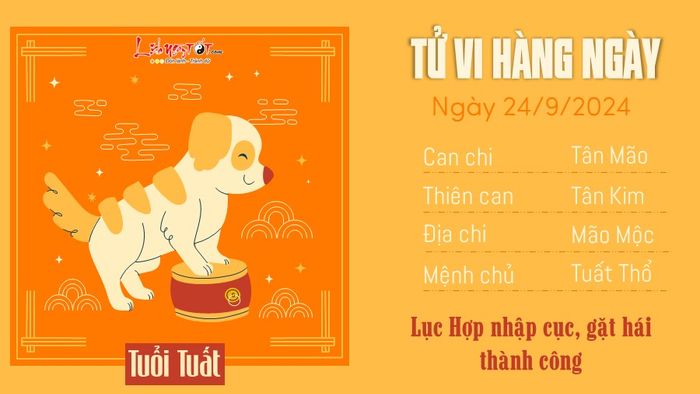 Tử vi hàng ngày 24/9/2024 - Tuổi Tuất