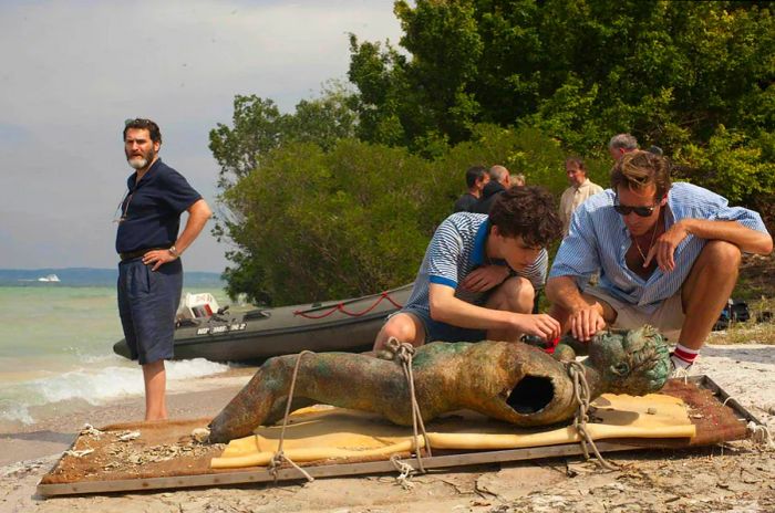 <em>Call Me By Your Name</em> Film Still on the beach