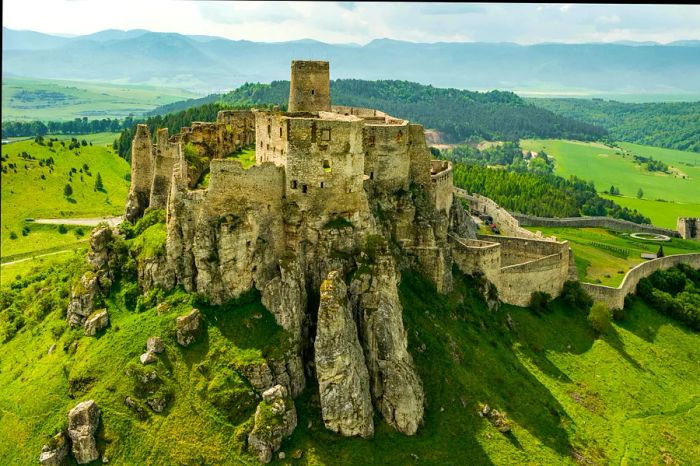 Aerial view of Spiš Castle, Slovakia