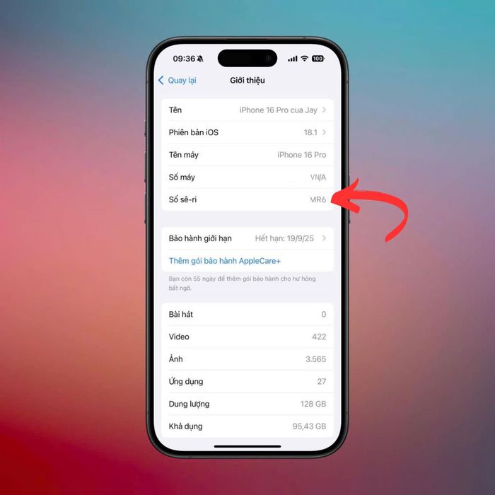 Cách kiểm tra iPhone 16 VN/A chính hãng 3