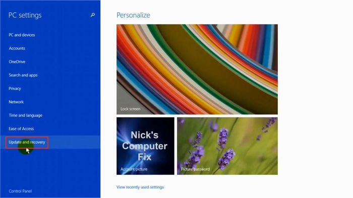 cách sử dụng Refresh trên máy tính Windows 8/8.1
