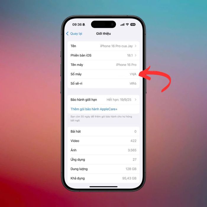 Cách kiểm tra iPhone 16 VN/A chính hãng 2