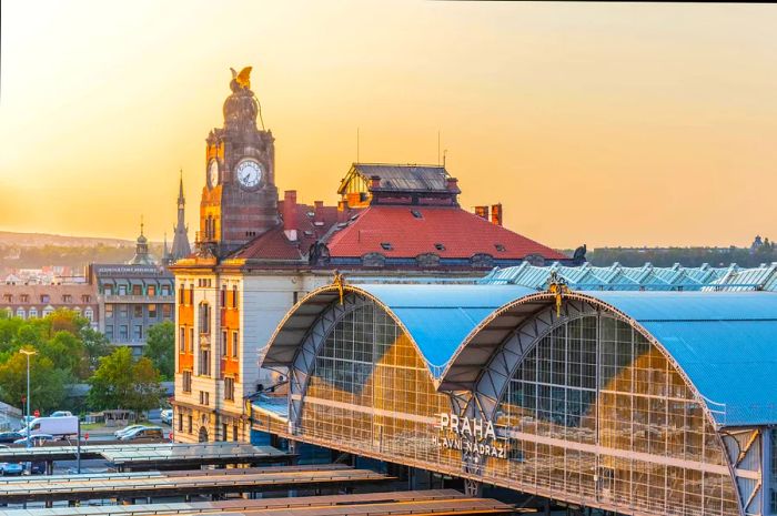 Prague Main Train Station, Hlavní nádraží, Prague, Czech Republic.