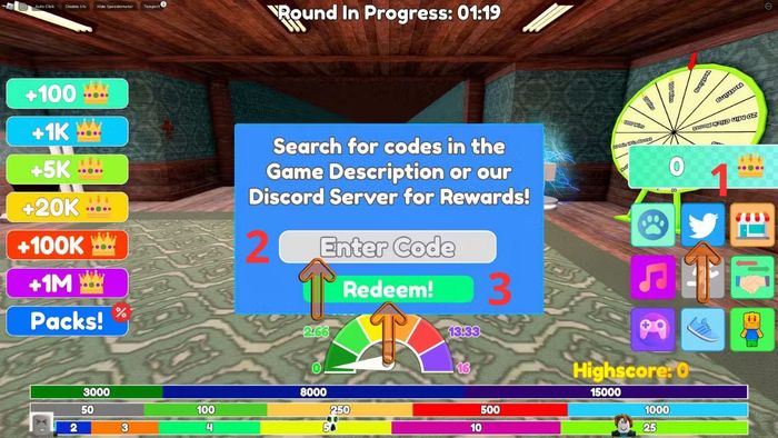 Hướng dẫn nhập mã code Monster Race Roblox