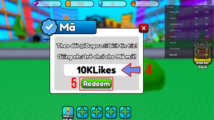 Hướng dẫn nhập mã code Toilet Verse Tower Defense bước 3