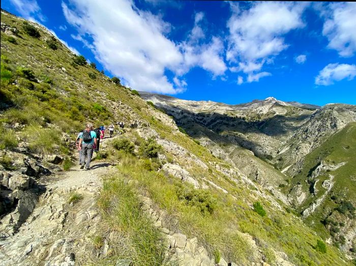 Ascending the 6,800-foot La Maroma from the quaint village of Sedella in Andalucia.