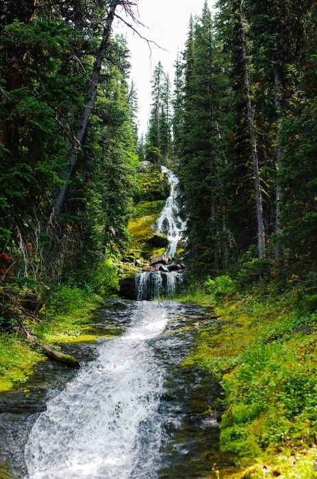 Waterfall along the Hyalite Trail near Bozeman, Montana