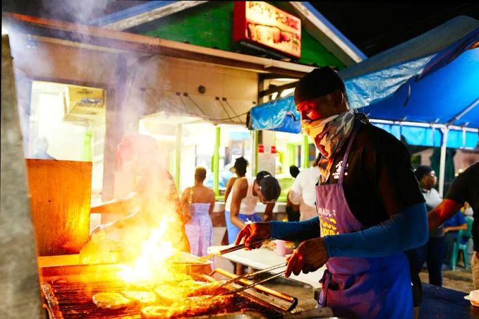 Oistins Fish Market in Barbados