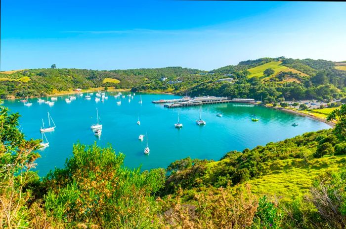 Stunning bay on Waiheke Island, New Zealand