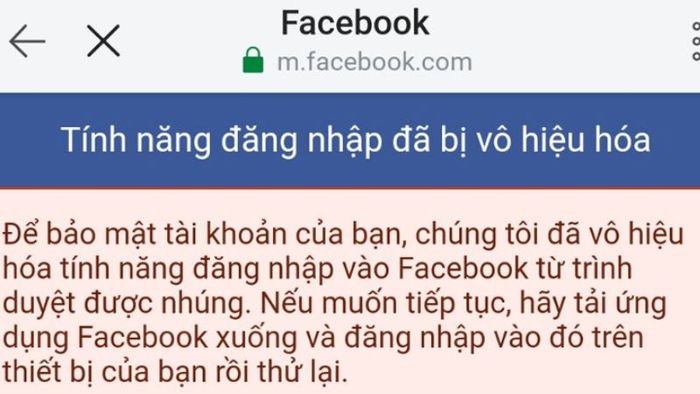 lỗi đăng nhập Facebook trên iPhone 11