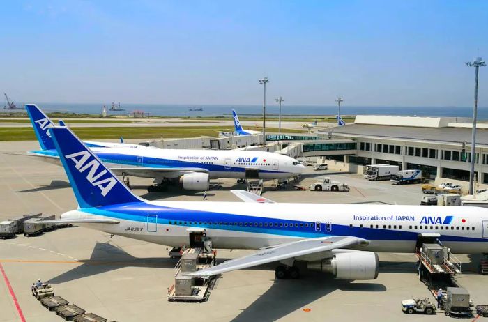 ANA aircraft at Tokyo Narita Airport