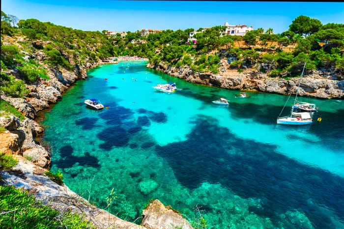 Stunning view of Cala Pi, an idyllic beach on the island of Majorca, Spain