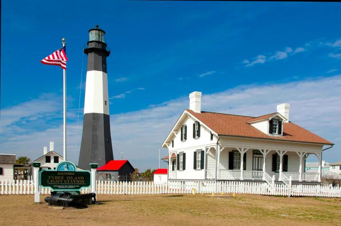 The Tybee Island lighthouse and the keeper's house