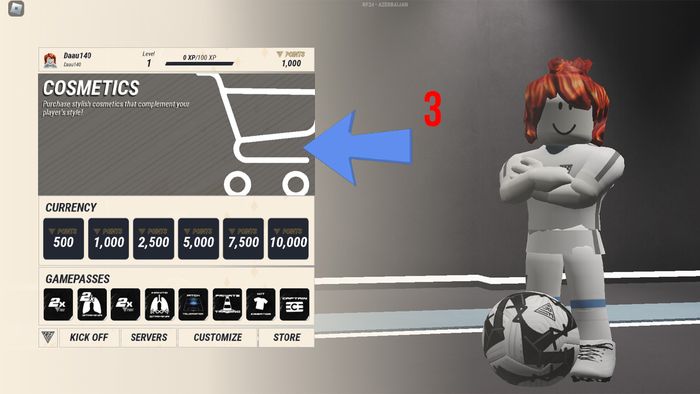 Hướng dẫn nhập mã code Real Futbol 24 Roblox - bước 1
