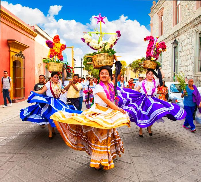 You can enjoy street festivities like the Day of the Virgin of Guadalupe for free in Oaxaca.