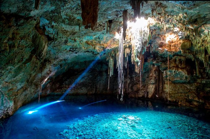 The underground Cuzama cenote in Mexico's Yucatán