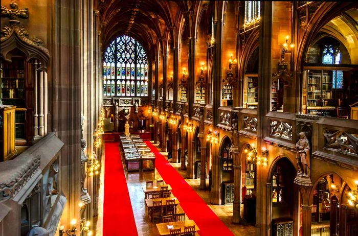 The John Rylands Library in Manchester, England