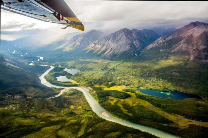 Aerial view of Nahanni National Park Reserve, Northwest Territories, Canada