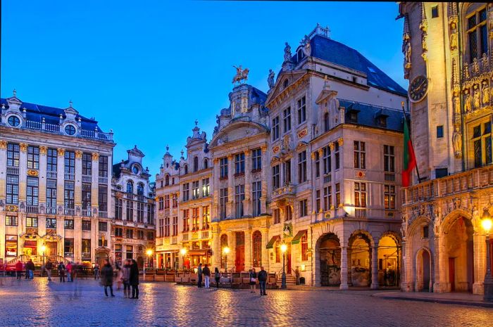 Guild houses in the Grand Place of Brussels, Belgium