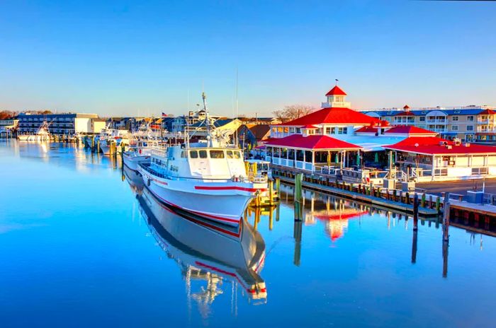 A boat is moored at a quaint dock