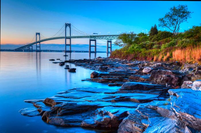 Newport Bridge, Taylor's Point near Jamestown, Rhode Island